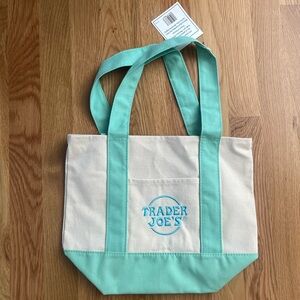 Trader Joe's mini pastel tote bag